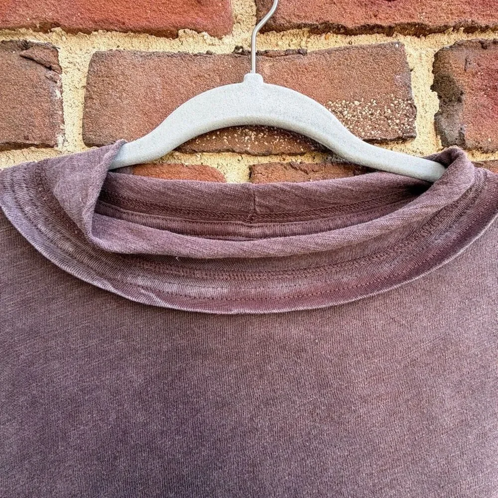Free People We The Free Women’s Long Sleeve Regan Tee brown small NEW